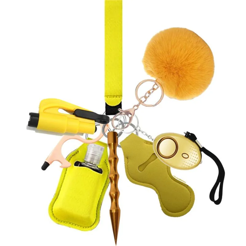 PUEZOKLY PUEZOKLY Self Defense Keychain Set Yellow 9pcs — product photo