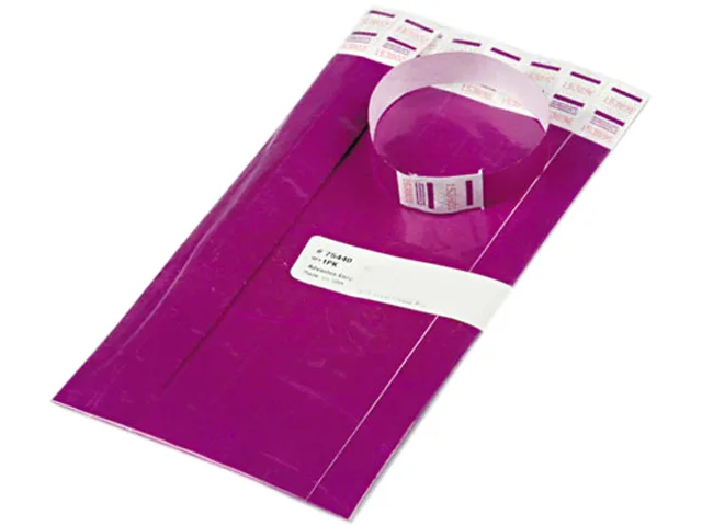 Advantus Advantus 75440 Sequentially Numbered Purple Tyvek Wristbands 100 Pack — product photo