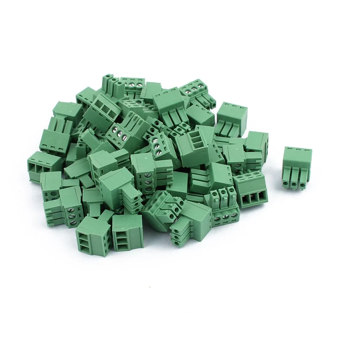 Unique-Bargains Unique-Bargains 50Pcs 300V 3.5mm Pitch 3-Pin PCB Screw Terminal Block Connector — product photo