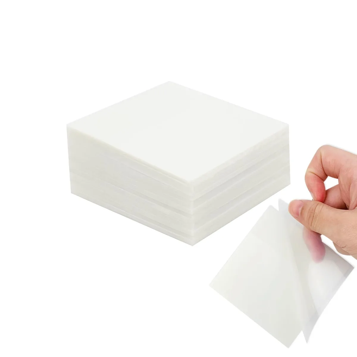  HSYMQ H065 Transparent Sticky Notes 3x3 inch Waterproof 6 Pack 300 Sheets — product photo