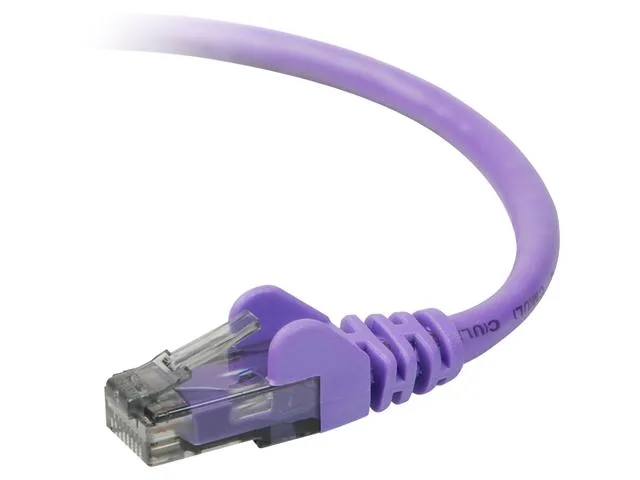 Belkin Belkin A3L980-07-PUR-S Cat 6 network ethernet cable 7 ft purple — product photo