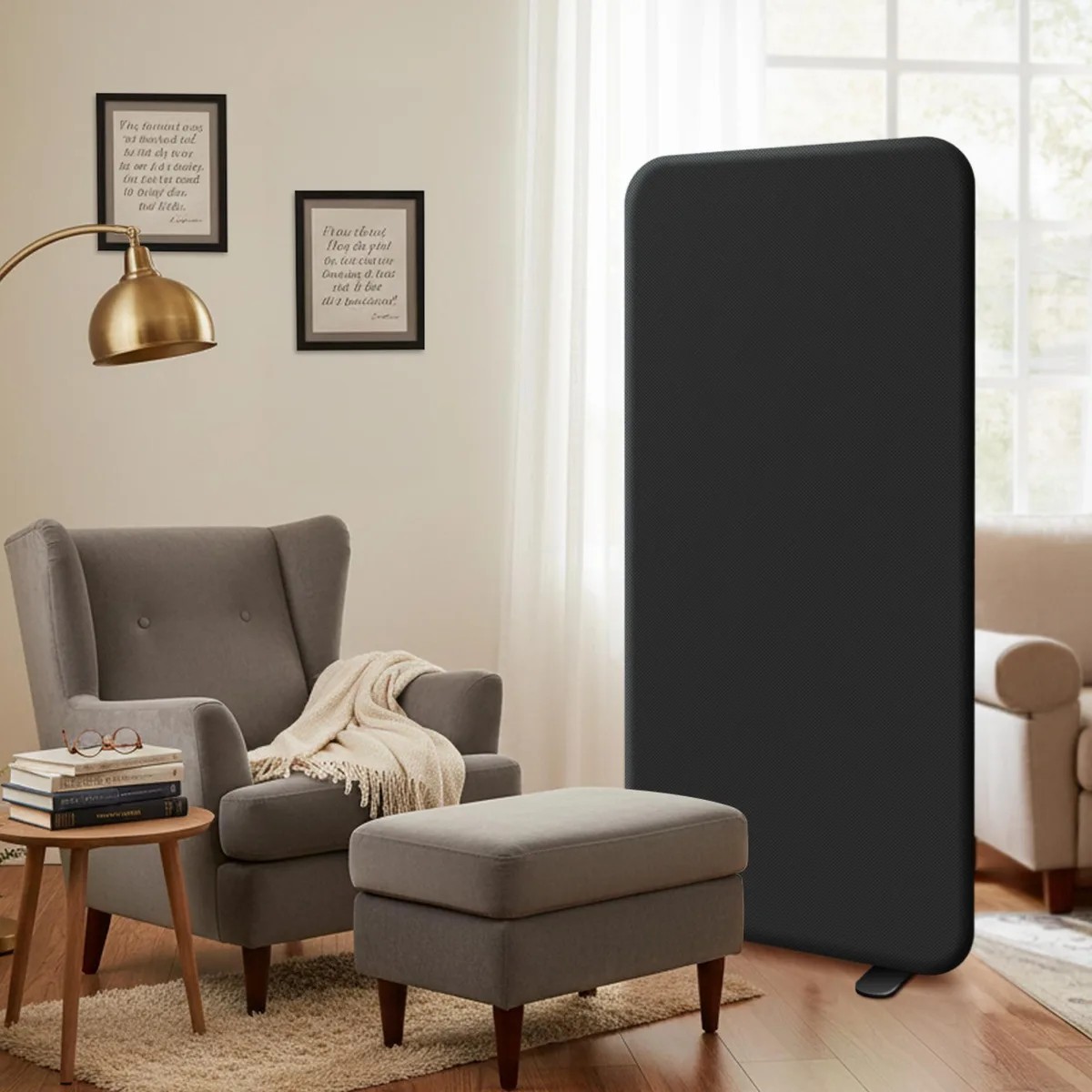 DECOLAB DECOLAB Freestanding Partition 29x65 Midnight — product photo