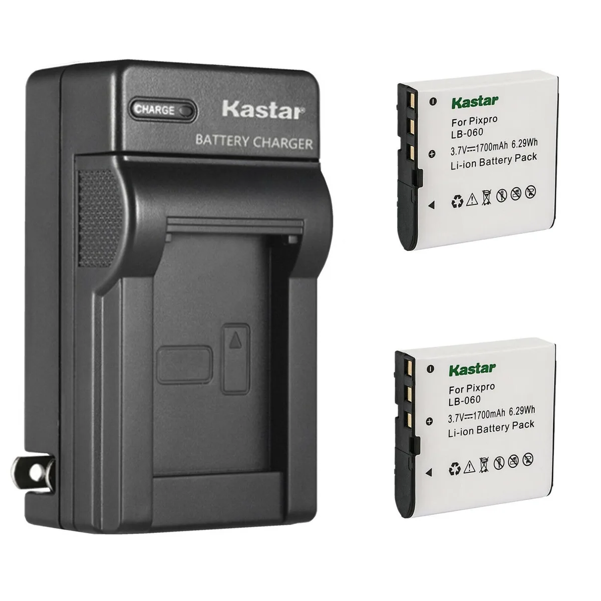 Kastar Kastar LB-060 2-Pack Battery &amp; AC Wall Charger — product photo