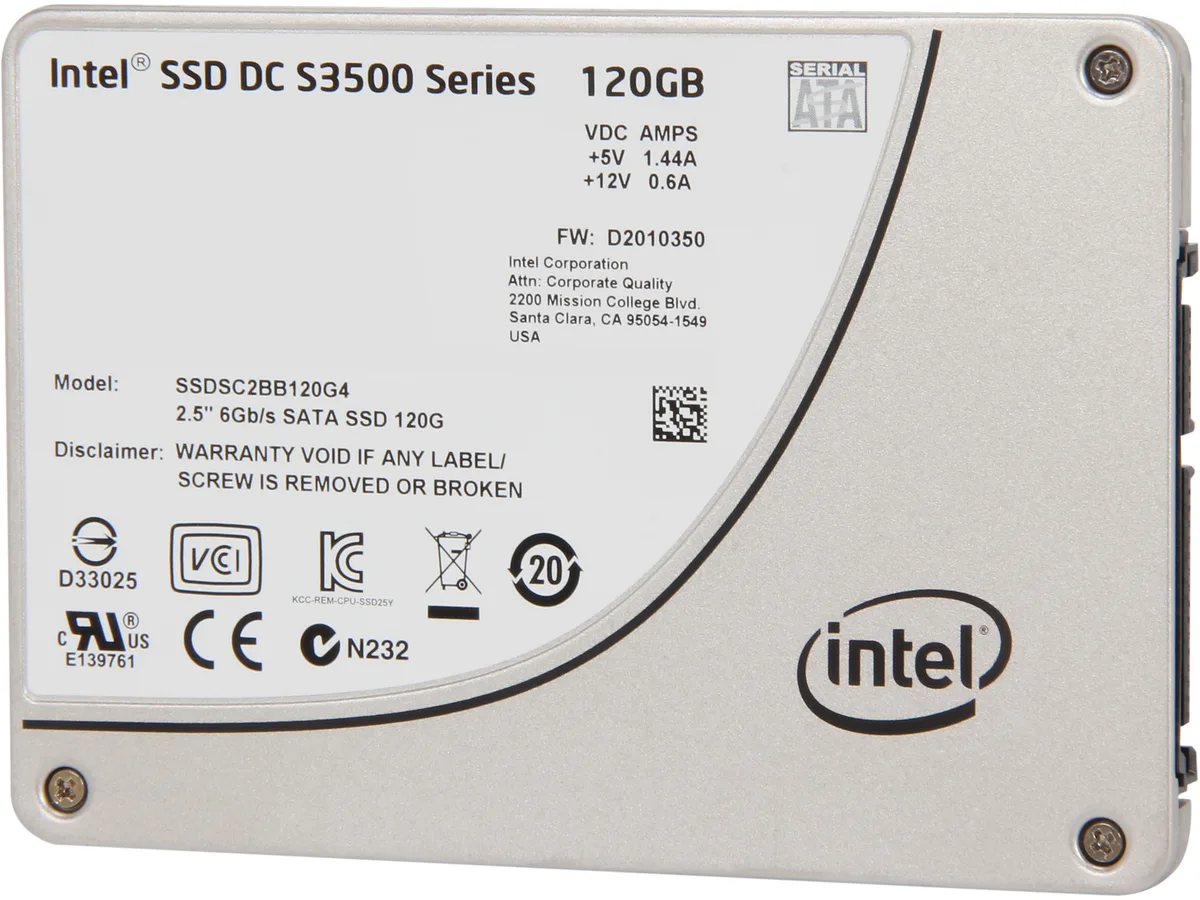 Intel Intel DC S3500 SSDSC2BB120G401 2.5" 120GB SATA enterprise SSD — product photo