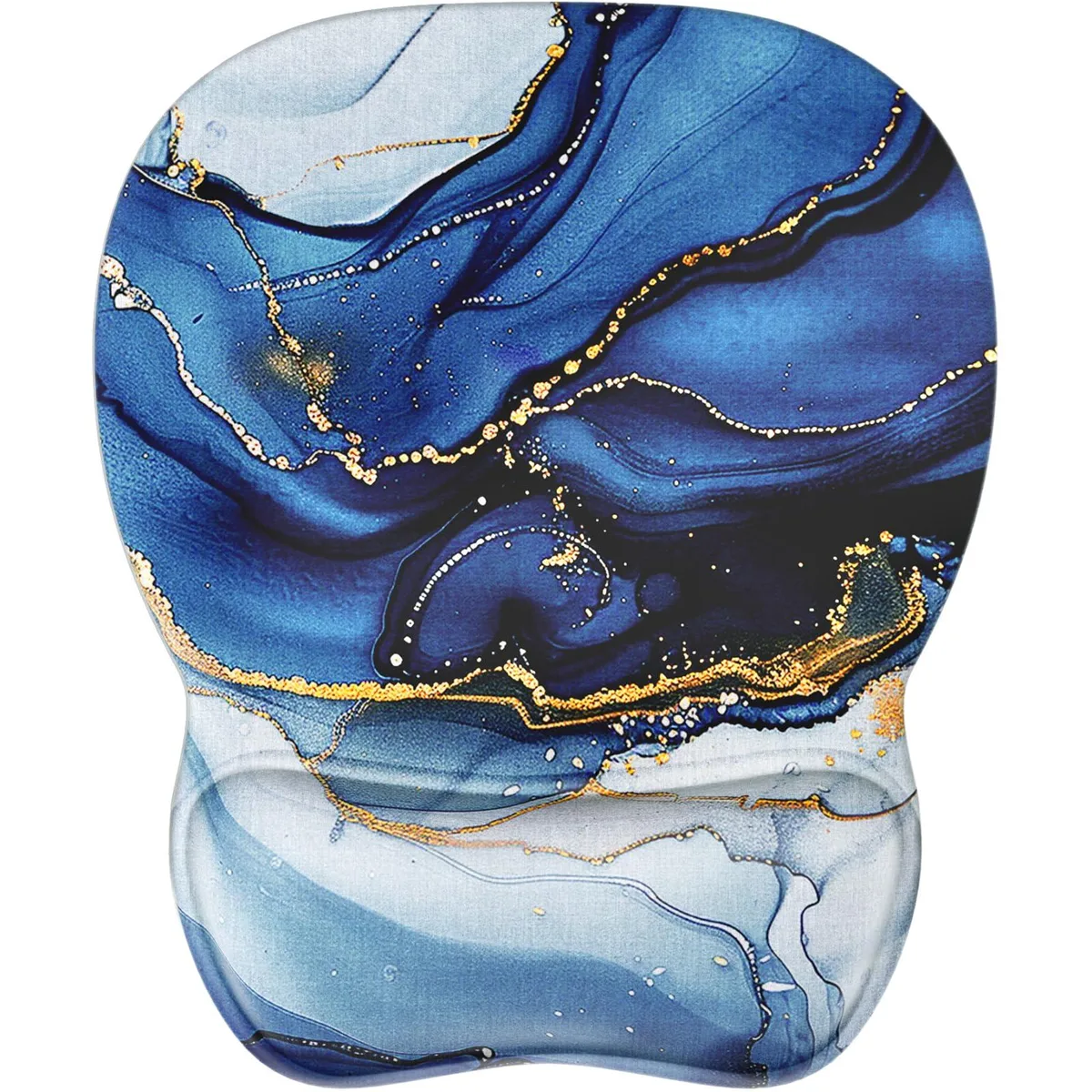 KEHIPI KEHIPI Ergonomic Mouse Pad with Gel Wrist Rest, Blue Marble, 9.4 x 8.1 in — product photo