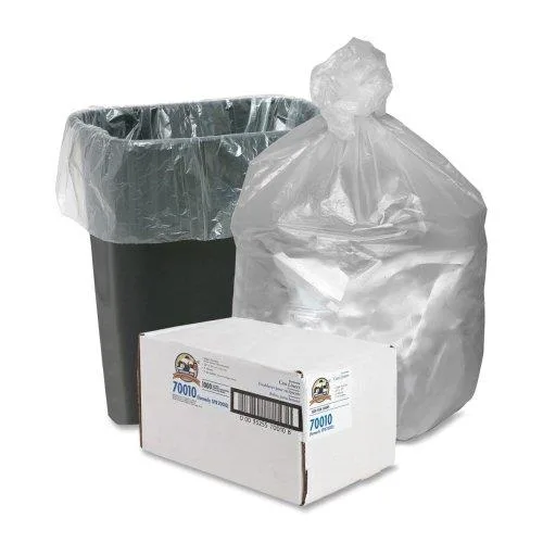 Genuine Joe Genuine Joe 70010 Can Liners 7-10 Gal 24"x23" .20mil 1000/CT Translucent — product photo
