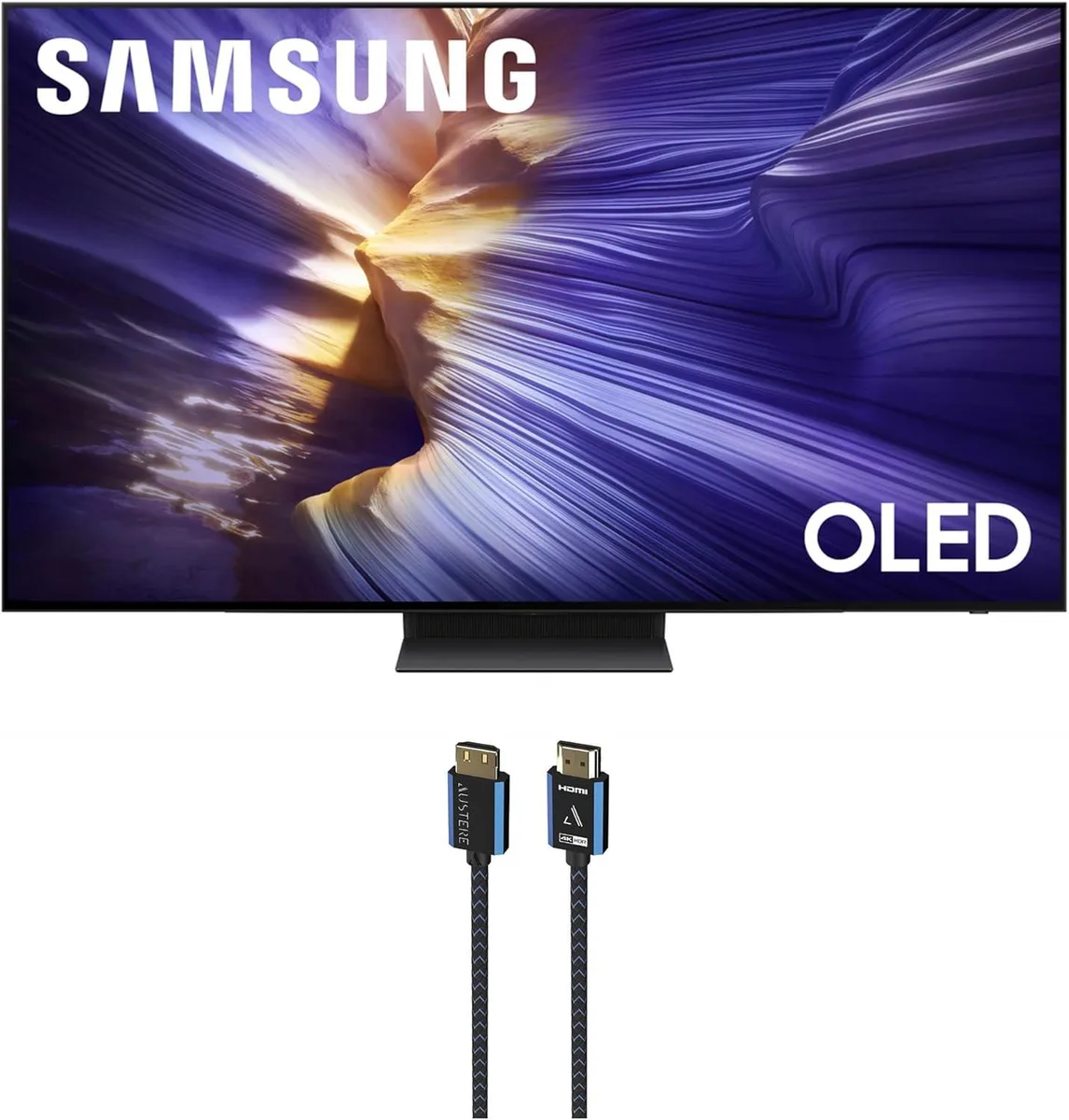 SAMSUNG SAMSUNG QN65S90FAFXZA 65" 4K OLED Smart TV 120Hz 2025 with Austere V-Series 2.5m HDMI Cable — product photo