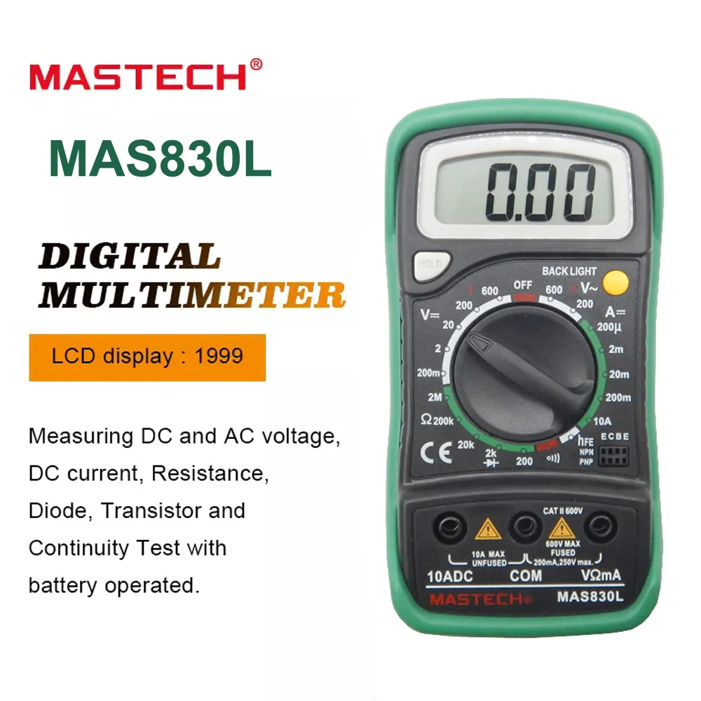MASTECH MASTECH MAS830L Digital Multimeter Test 140*70*35mm — product photo