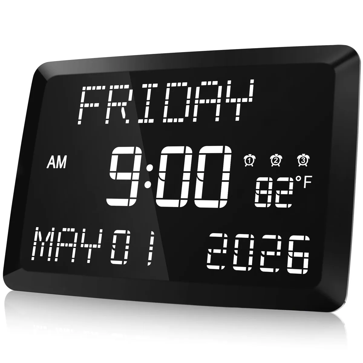  Raynic 1005-US alarm 11.5" display 9.8x1.5x6.8 in AC USB — product photo