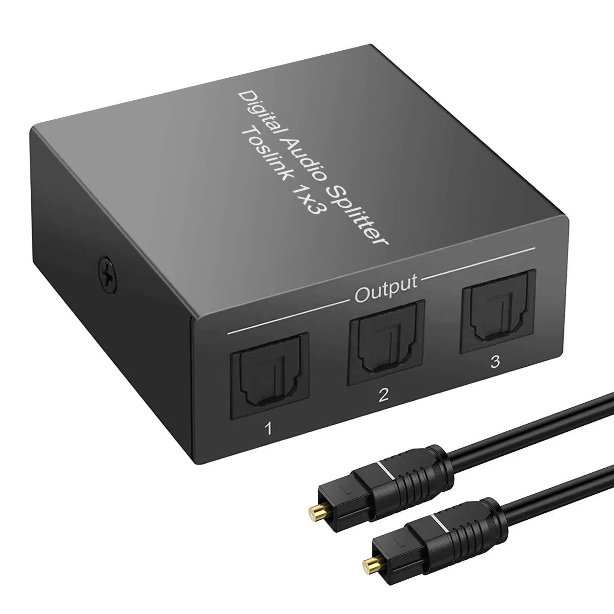  Azduou AD-003 1×3 Toslink Splitter with Optical Cable — product photo