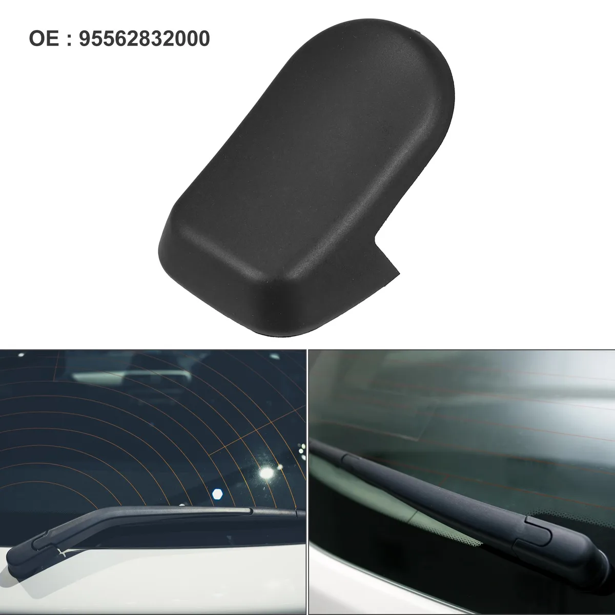 Unique-Bargains Unique-Bargains Rear Wiper Arm Cover Cap for Porsche Cayenne 2003-2010 Black — product photo