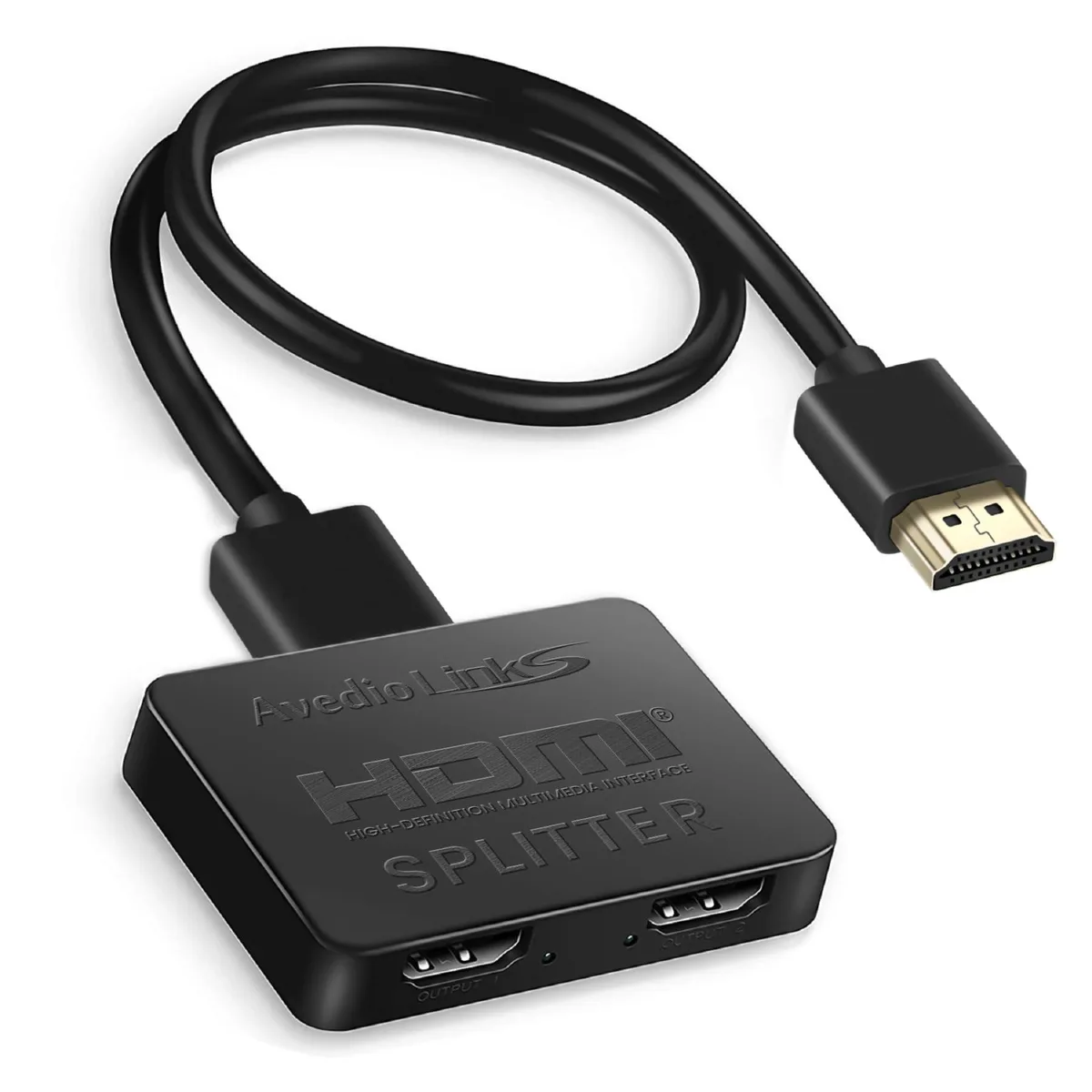  BYTECC avedio links 1x2 4K@30Hz HDMI Splitter with 4ft Cable — product photo