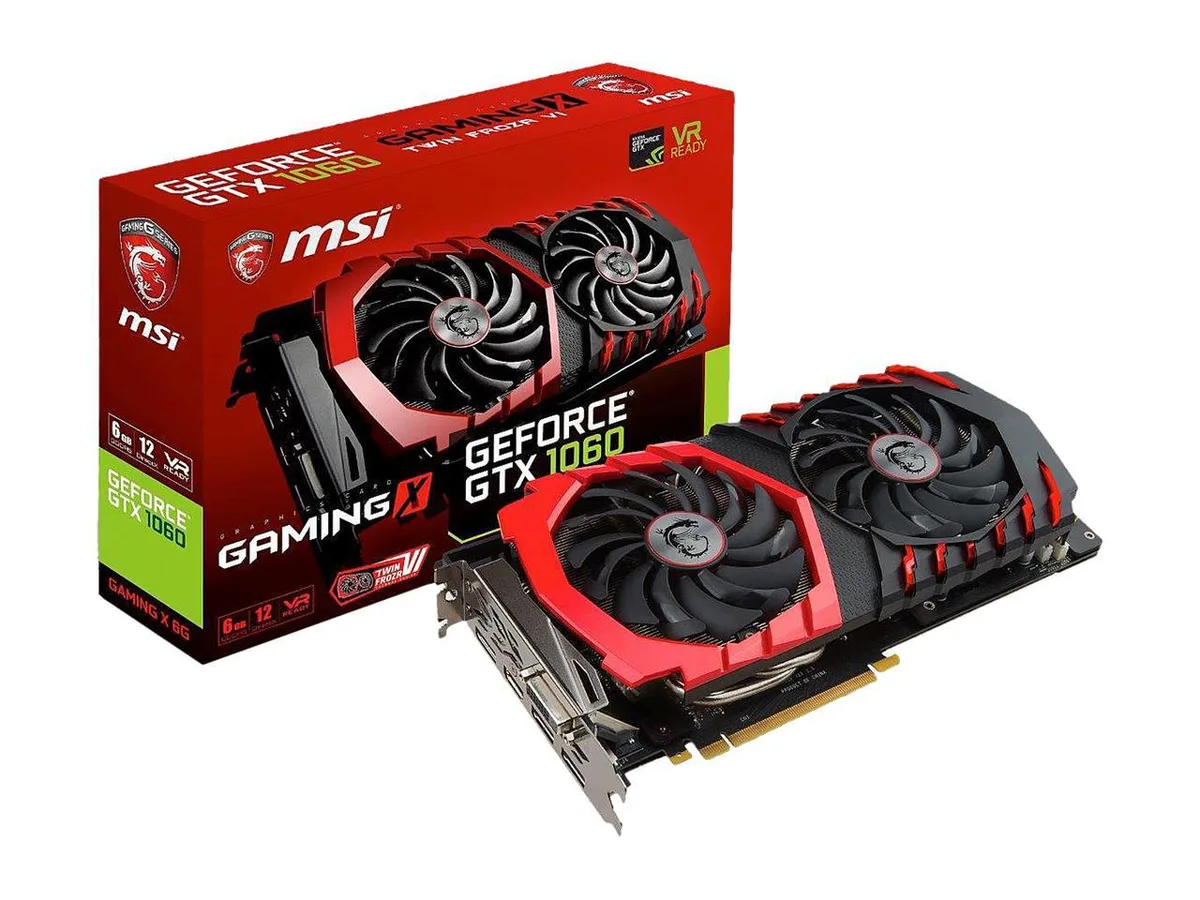 MSI MSI GeForce GTX 1060 GAMING X 6G 6GB graphics card — product photo