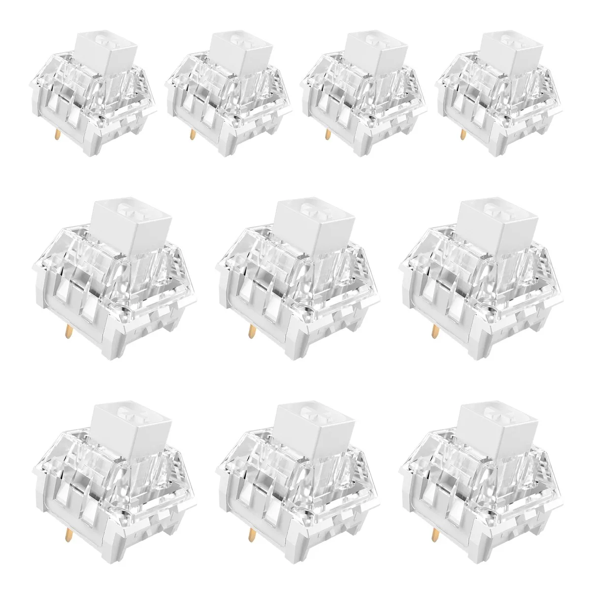 Kailh Box White Clicky Switches 10 PCS 3 Pin 45gf 1.8mm — product photo