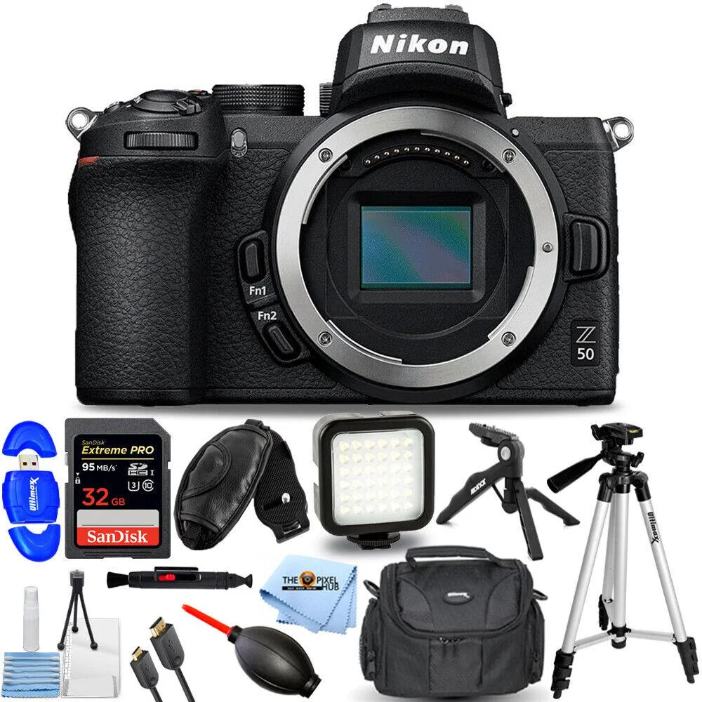 Nikon Global Nikon Z 50 Mirrorless Camera Body Only + 64GB + LED Light Kit — product photo