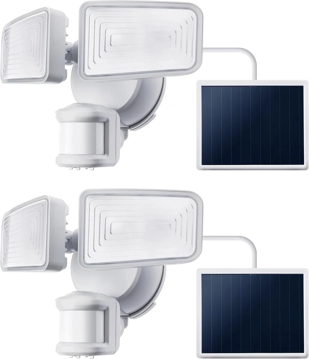 Home Zone Security Home Zone Security ES00935G 2 Pack Solar Flood 1500 Lumens 5000K 240° 40ft — product photo