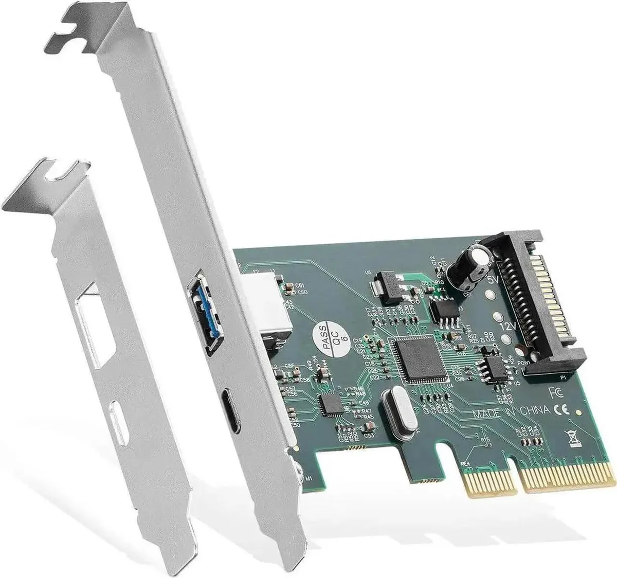 SMUGDESK SMUGDESK PCIe USB 3.2 Gen2 10Gbps Dual Port Adapter with Low Profile Bracket — product photo