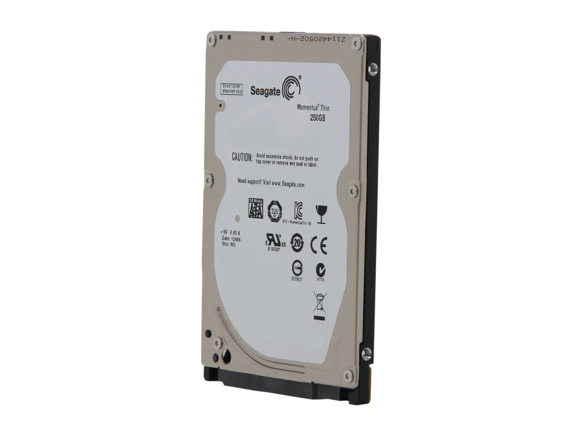 Seagate Seagate Momentus Thin ST250LT007 250GB 7200 RPM 16MB Cache SATA 3.0Gb/s 2.5" 7mm Laptop Hard Drive — product photo