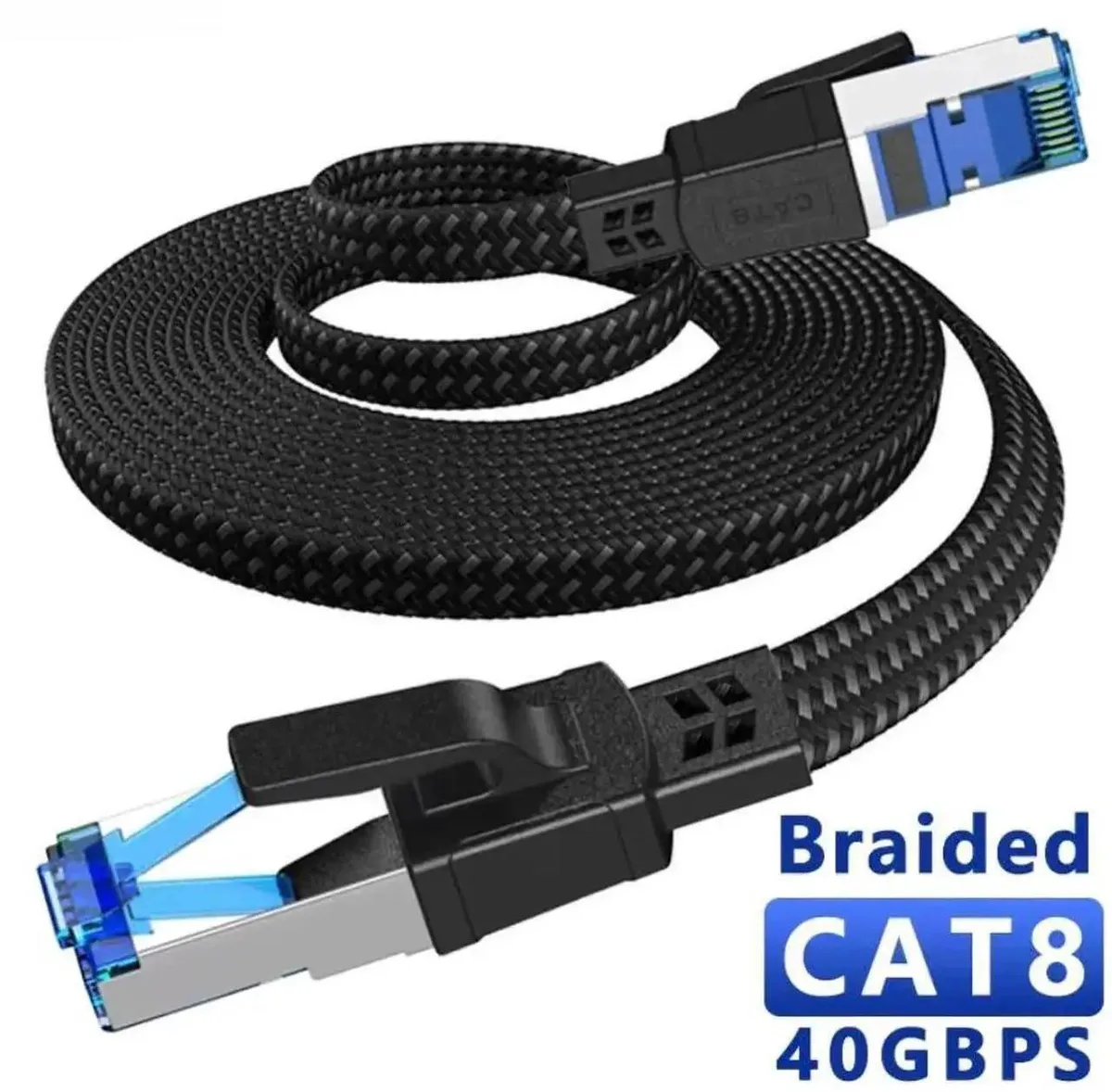 SMUGDESK SMUGDESK Cat8 Braided RJ45 Ethernet Cable 1M/3FT 40Gbps 2000MHz — product photo