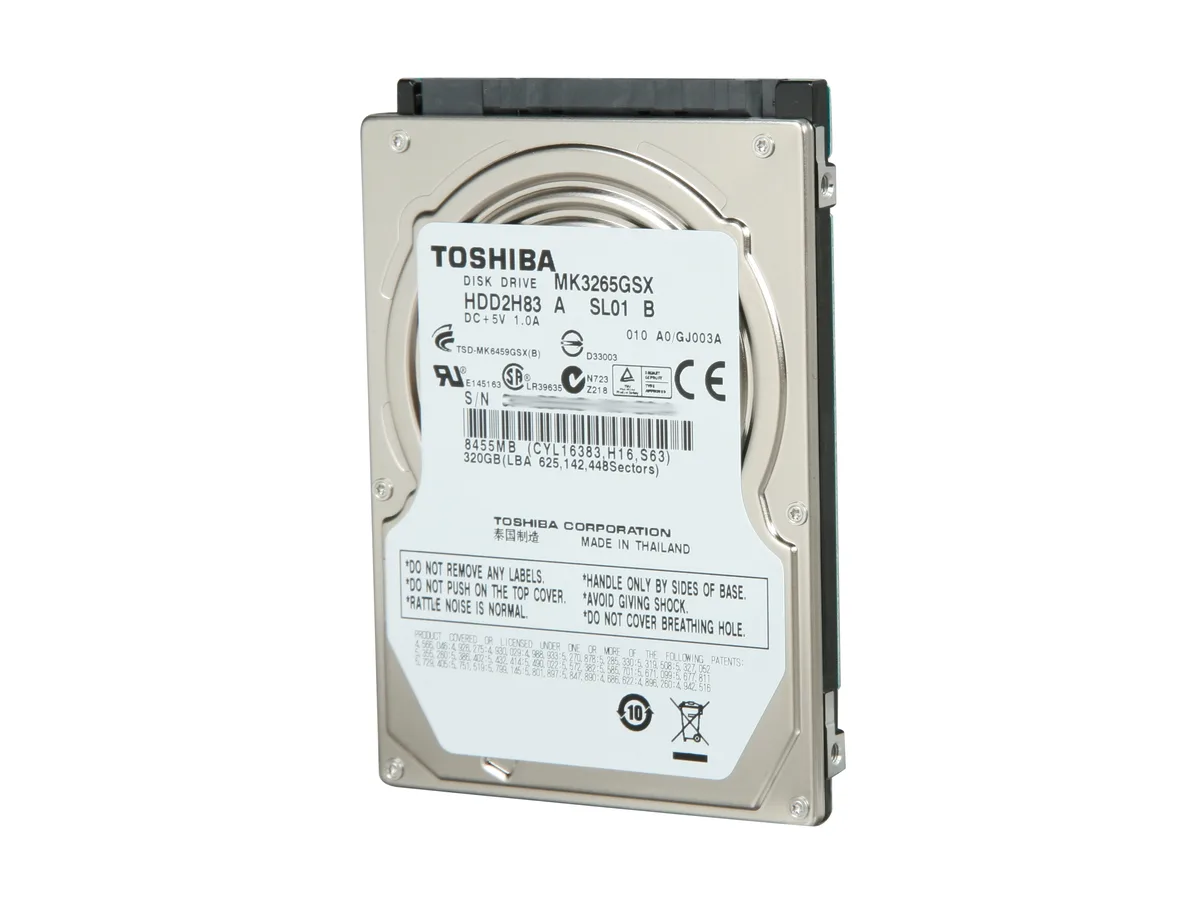Toshiba Toshiba MK3265GSX 320GB 5400 RPM 8MB Cache SATA 3.0Gb/s 2.5" laptop hard drive — product photo