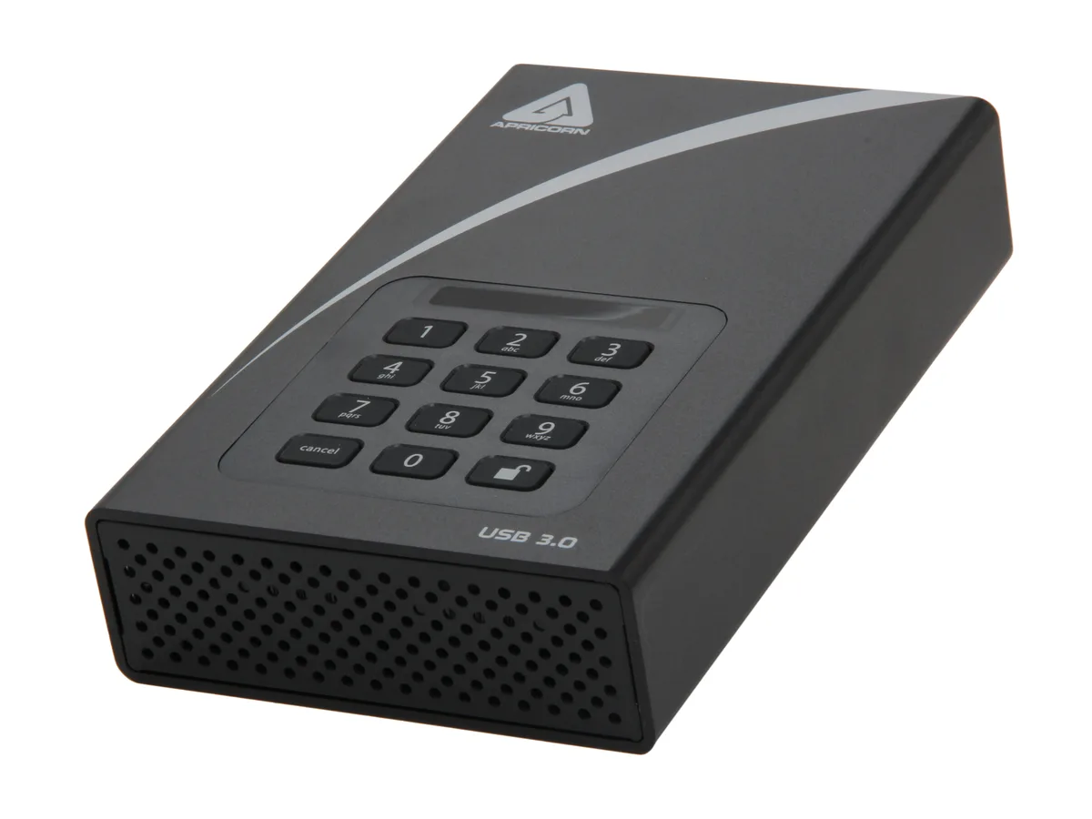 Apricorn Apricorn ADT-3PL256-2000 Aegis Padlock DT 2TB 3.5" USB 3.0 external hard drive — product photo