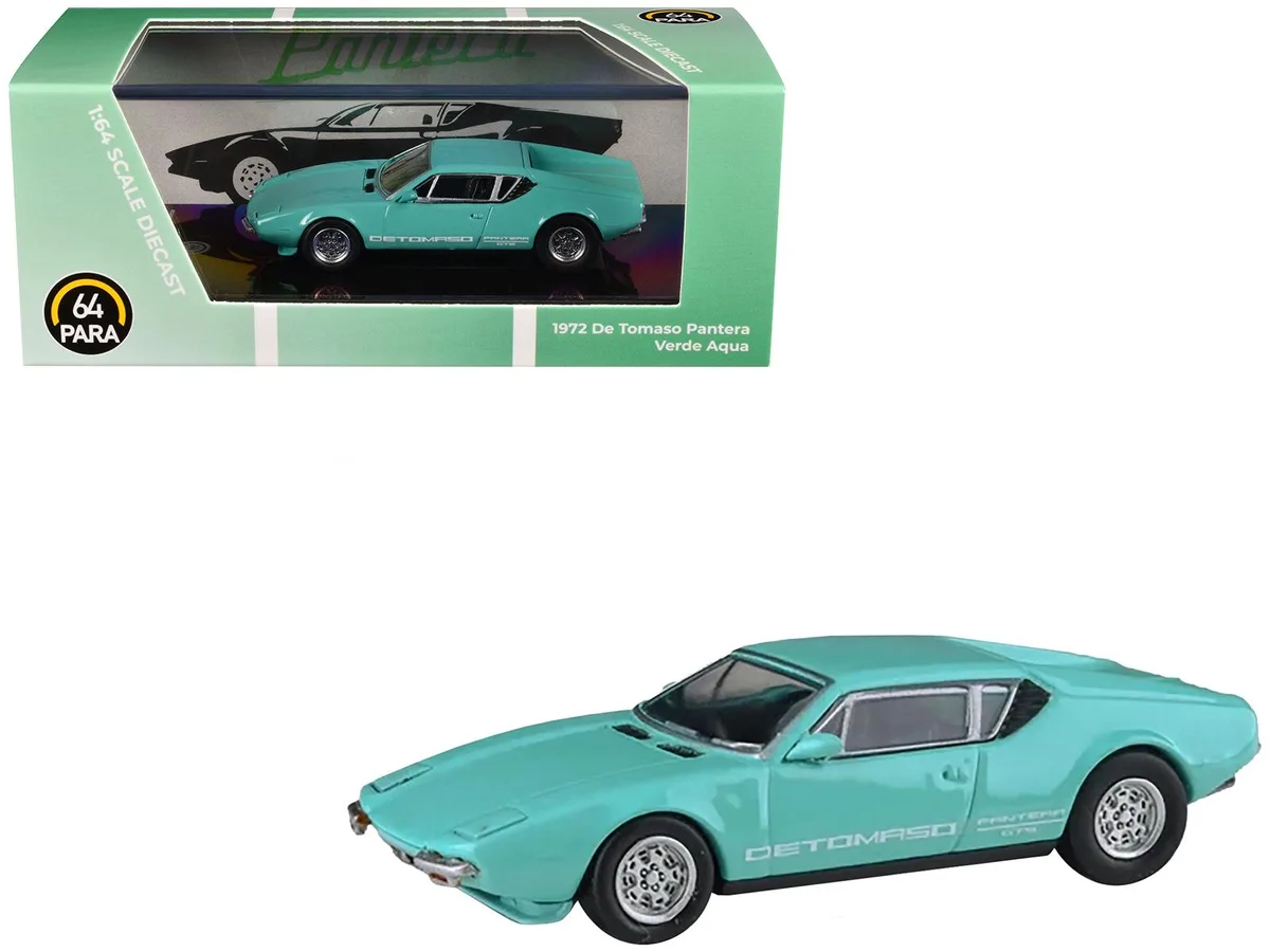 Paragon Paragon 1972 De Tomaso Pantera Verde Aqua 1/64 Diecast Car — product photo