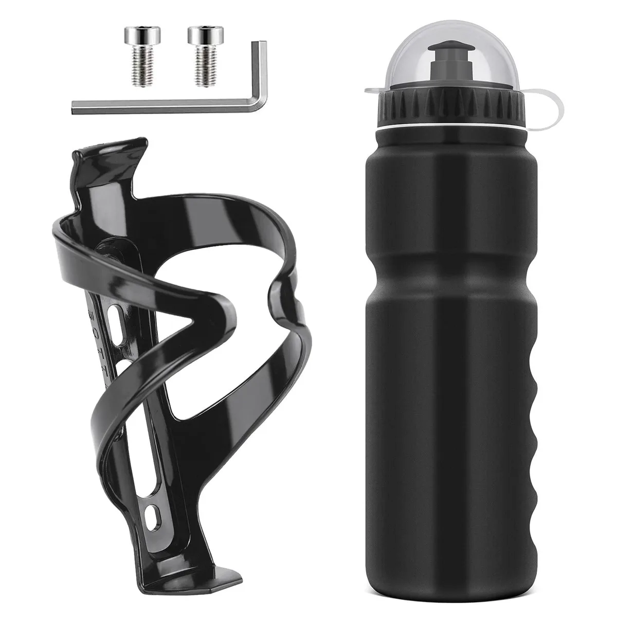 Hollywood Racks F5EU-2936603 Bottle Cage with 800ml Bottle, Silver — product photo