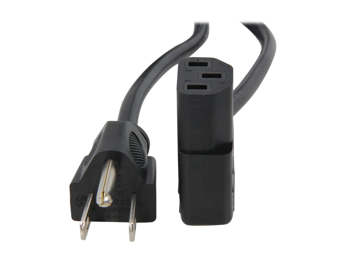 STARTECH STARTECH PXT101L 6 ft computer power cord NEMA 5-15P to right-angle C13 — product photo