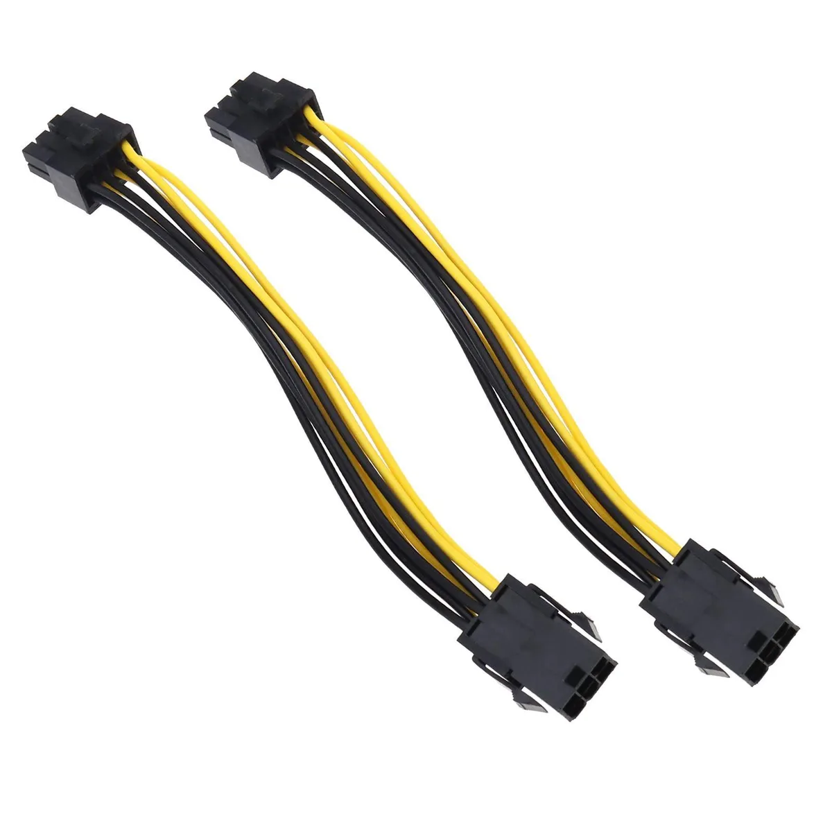 HANNORD HANNORD 6 Pin to 8 Pin PCIe Power Adapter Cable 20cm 2-Pack — product photo