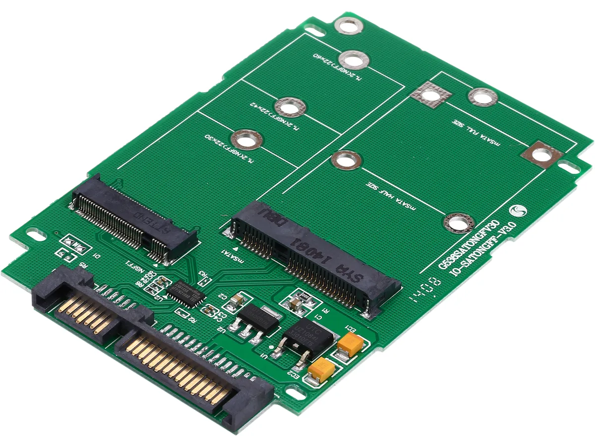 Syba Syba SI-ADA50067 M.2 &amp; mSATA to SATA expansion card — product photo