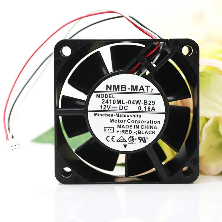 Fans Fans 2410ML-04W-B29Size case fan 60x60x25 mm 12 V 0.16 A 3600 RPM 16.9 CFM 28 dB — product photo