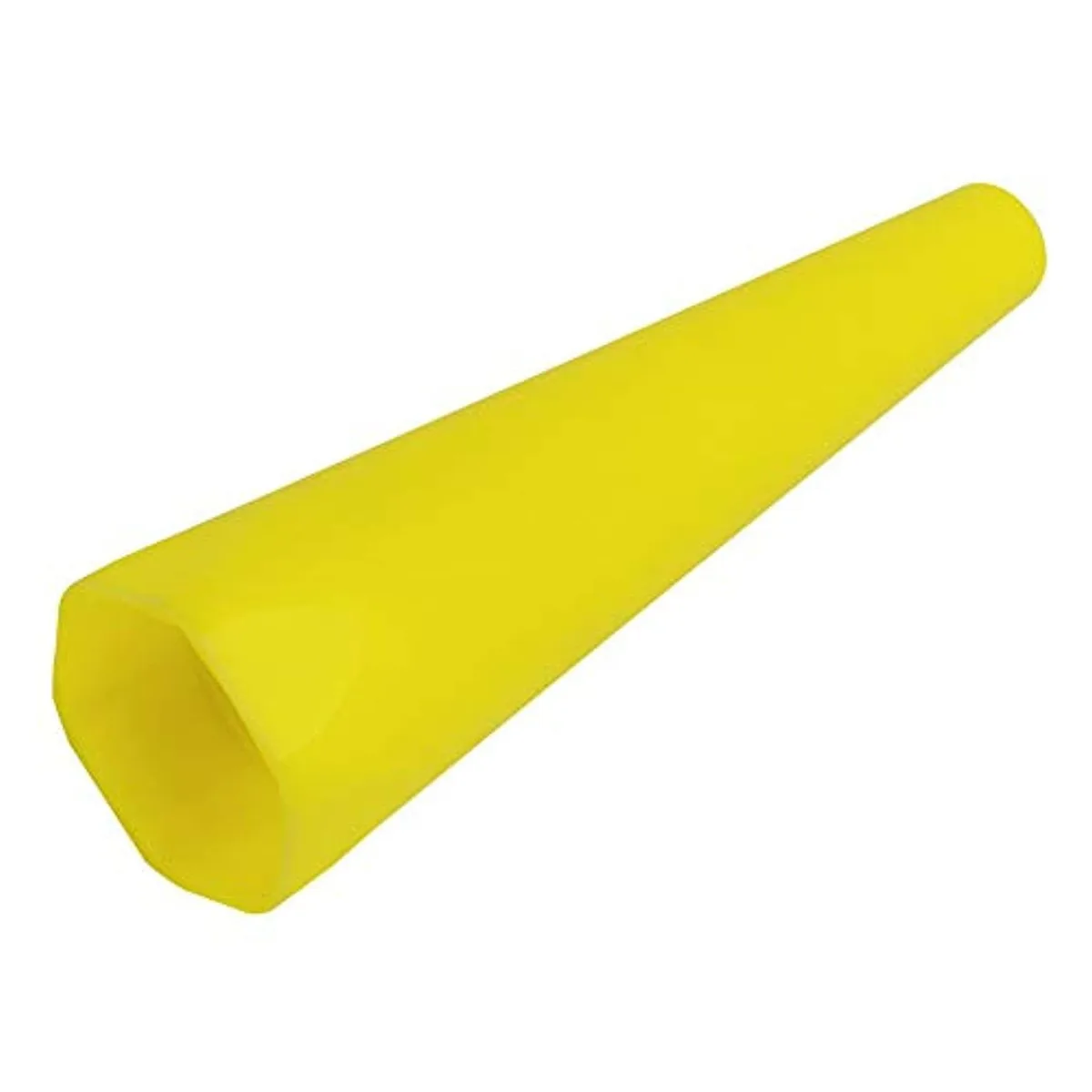 Yellow traffic wand with reflective tape for Maglite C and D cell flashlights