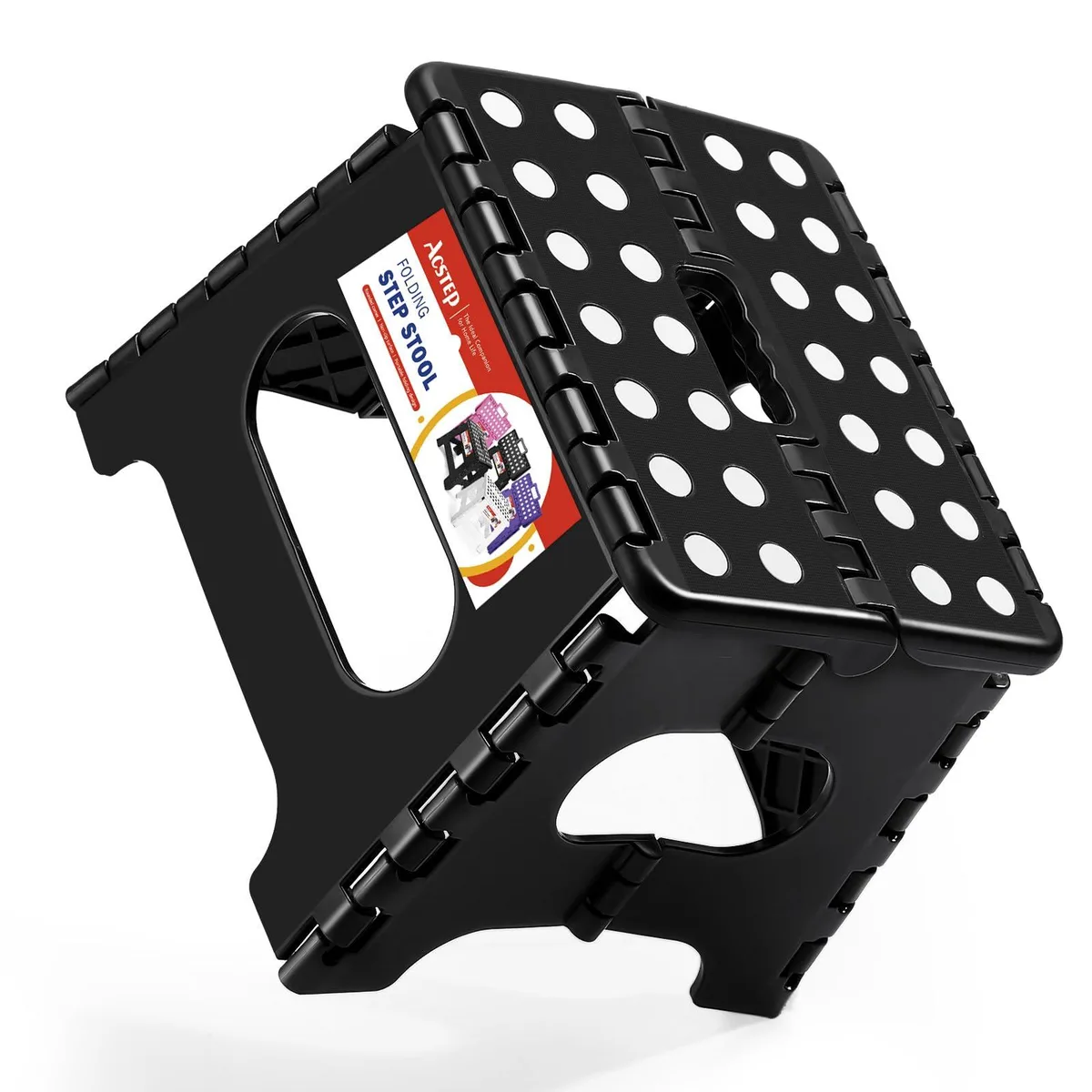  ACSTEP Collapsible Step Stool 7.5 Inch Black 176 lbs — product photo