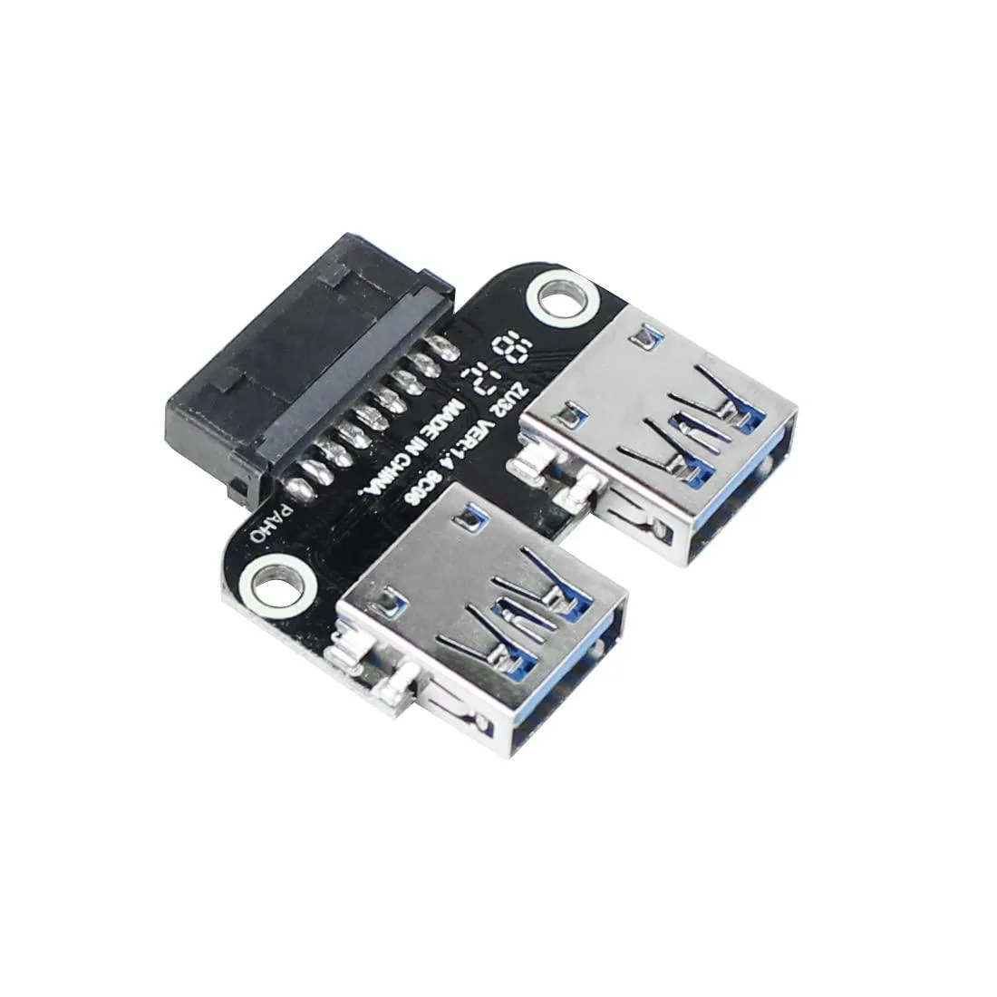 Vszerda Vszerda 19/20 Pin to Dual USB 3.0 A Female Adapter (Horizontal) — product photo
