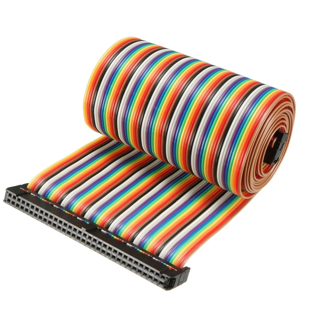 Unique-Bargains Unique-Bargains 64-Pin Flat Rainbow Ribbon Cable 118cm 2.54mm Pitch — product photo