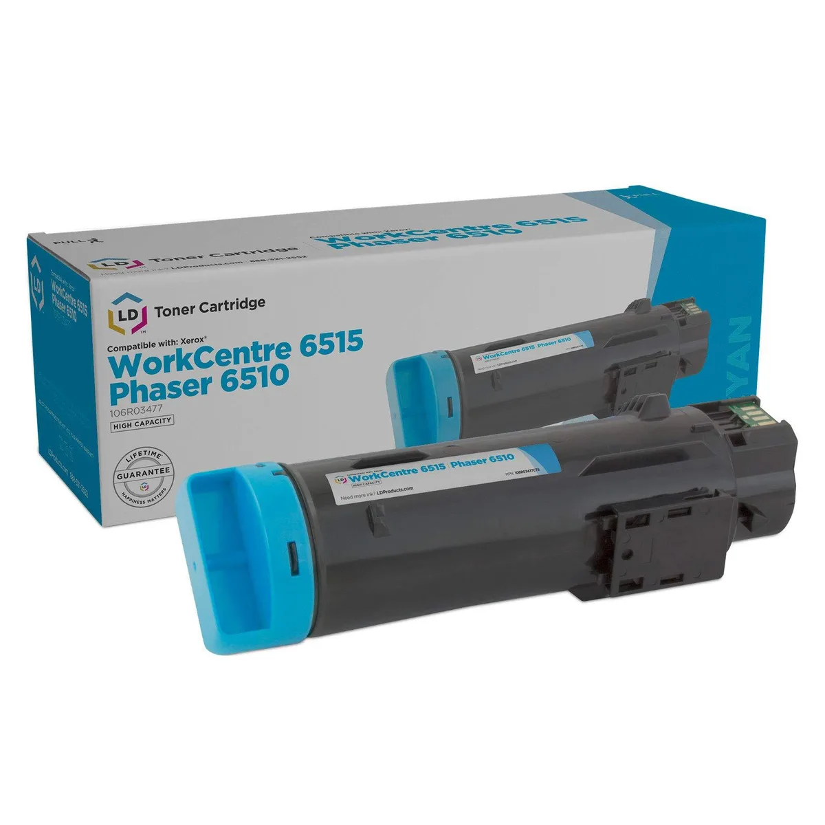 XEROX Xerox 106R03477 Cyan Toner Cartridge 2400 Pages — product photo