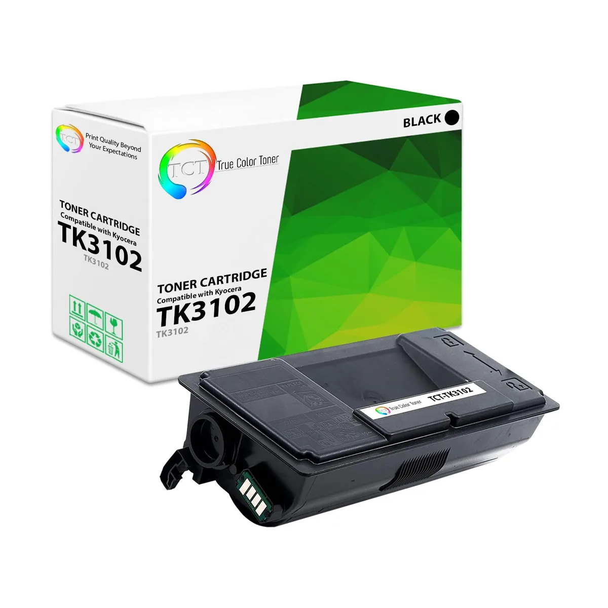 True Color Toner True Color Toner TK3102 Black Toner Cartridge 12500 Pages for Kyocera Ecosys FS 2100DN — product photo