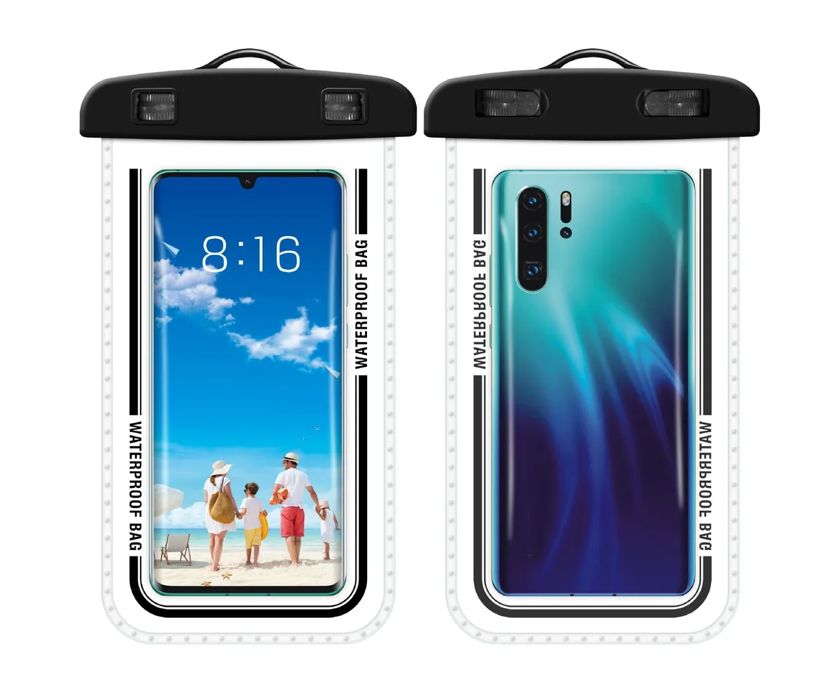  Baiao TD-PWB-B-US Waterproof Phone Pouch 8.5" IPX8 Black 2PCS — product photo