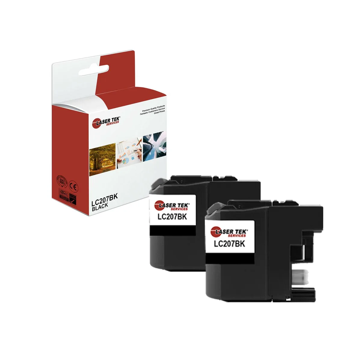 Laser Tek Services Laser Tek Services LC207 Black Ink Cartridge 2PK 1200 Pages — product photo