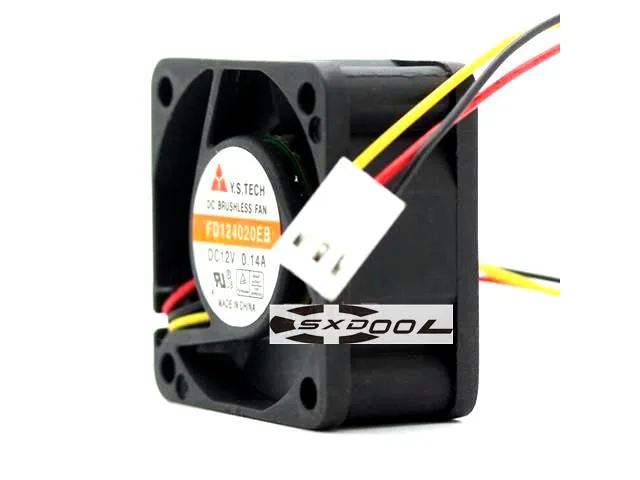 SXDOOL SXDOOL FD124020EB 40x40x20mm 12V 0.12A 3-pin case fan — product photo