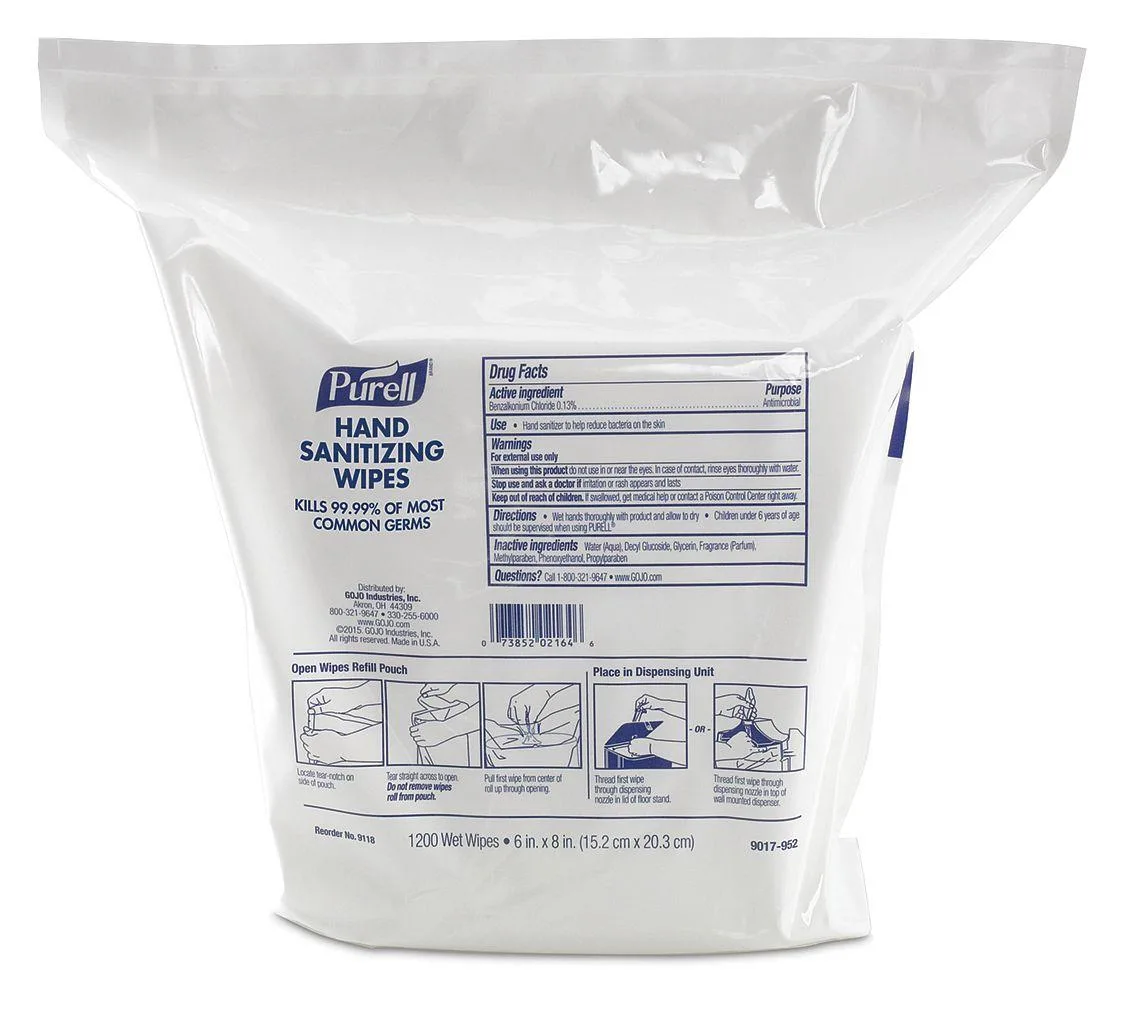 Go-Jo Ind. Go-Jo Ind. 9118-02 Home Health Care 2 PK 1200 Wipes — product photo