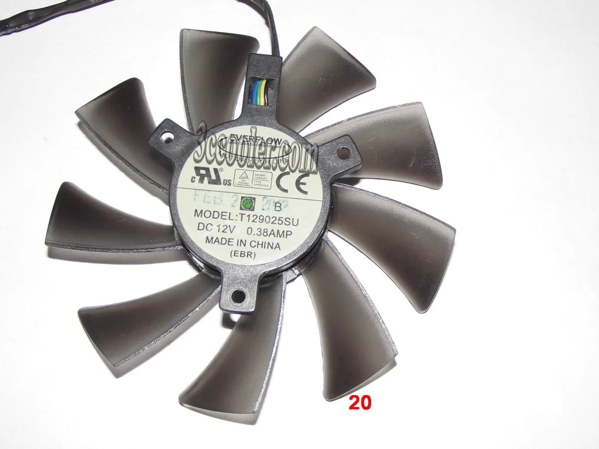 OEM Industries OEM Industries T129025SU 12V .38A 4-pin VGA fan CPU cooler — product photo