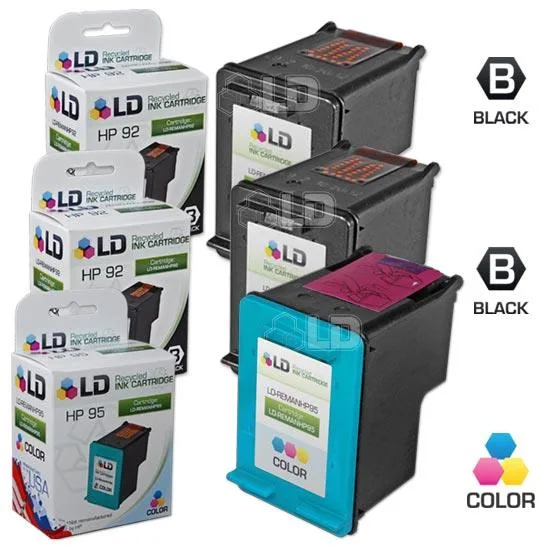 LD Products LD Products HP 92 &amp; 95 Ink Cartridge 3 Pack (2 Black 1 Color) — product photo