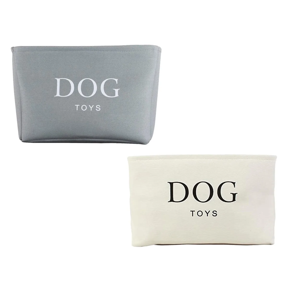 Altatac Altatac Basket-Dog-Toys-2Pk Bath Storage 16.5x12.5x7.5 in White &amp; Gray 2 Pack — product photo