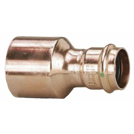 Copper ProPress XL reducer 3 inch to 1-1/2 inch straight fitting with EPDM O-ring