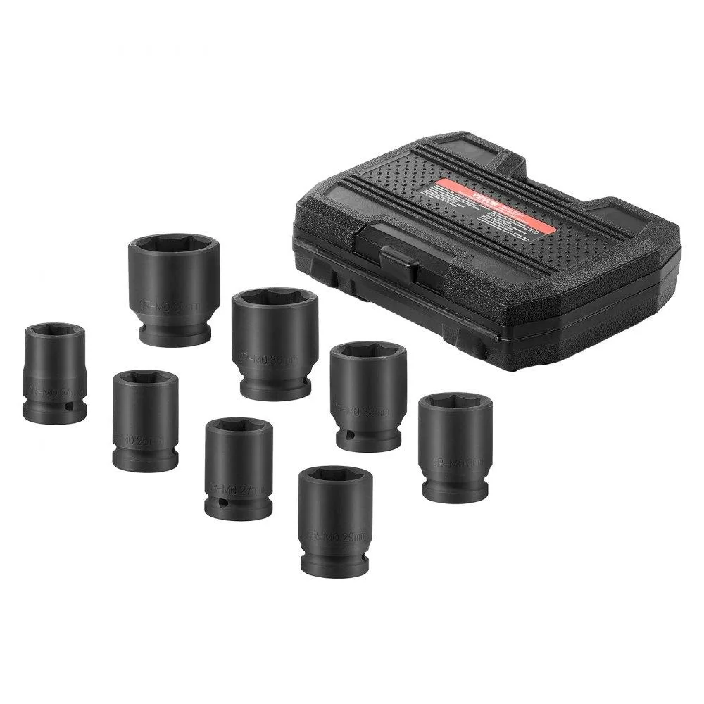 VEVOR VEVOR 3/4" Drive 8-Piece Metric Impact Socket Set 24-38mm — product photo