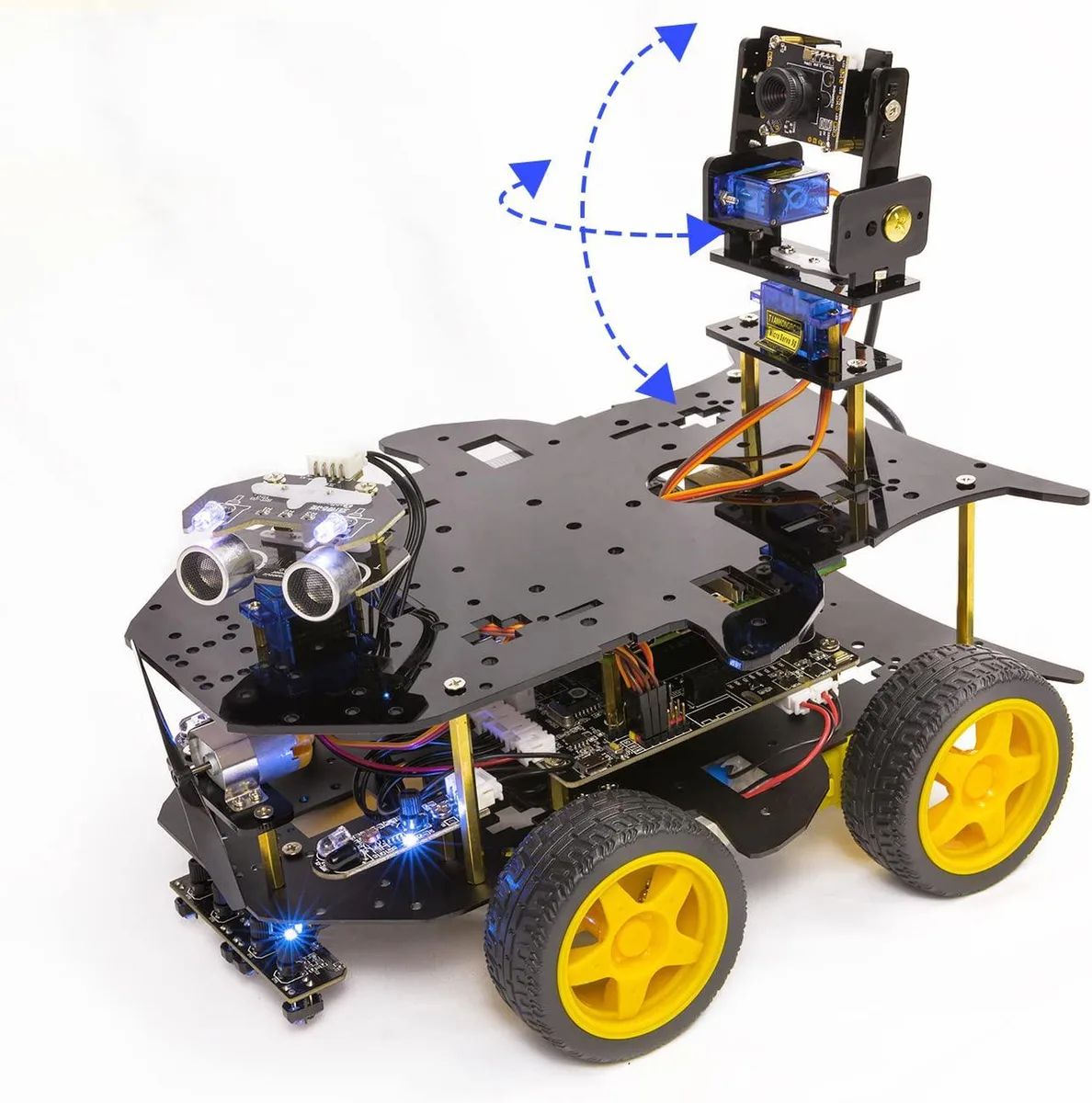 yahboom Yahboom Raspberry Pi 4 B 3B+ Robotic Starter Kit with HD Camera 4WD — product photo