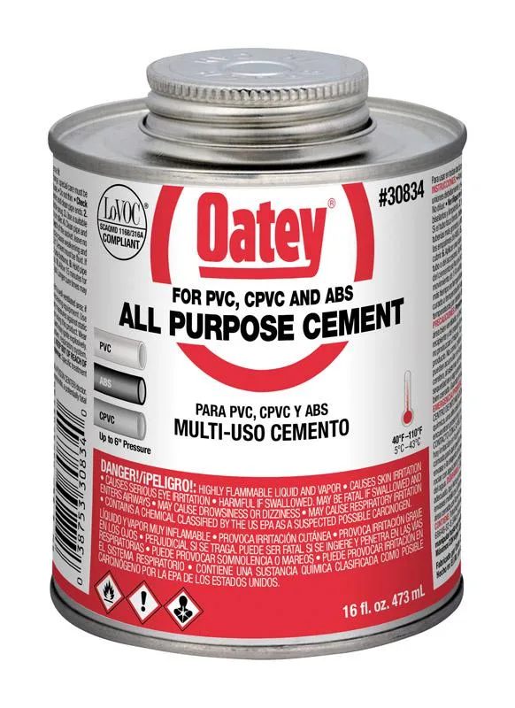 Clear cement in a 16 oz brush-top can