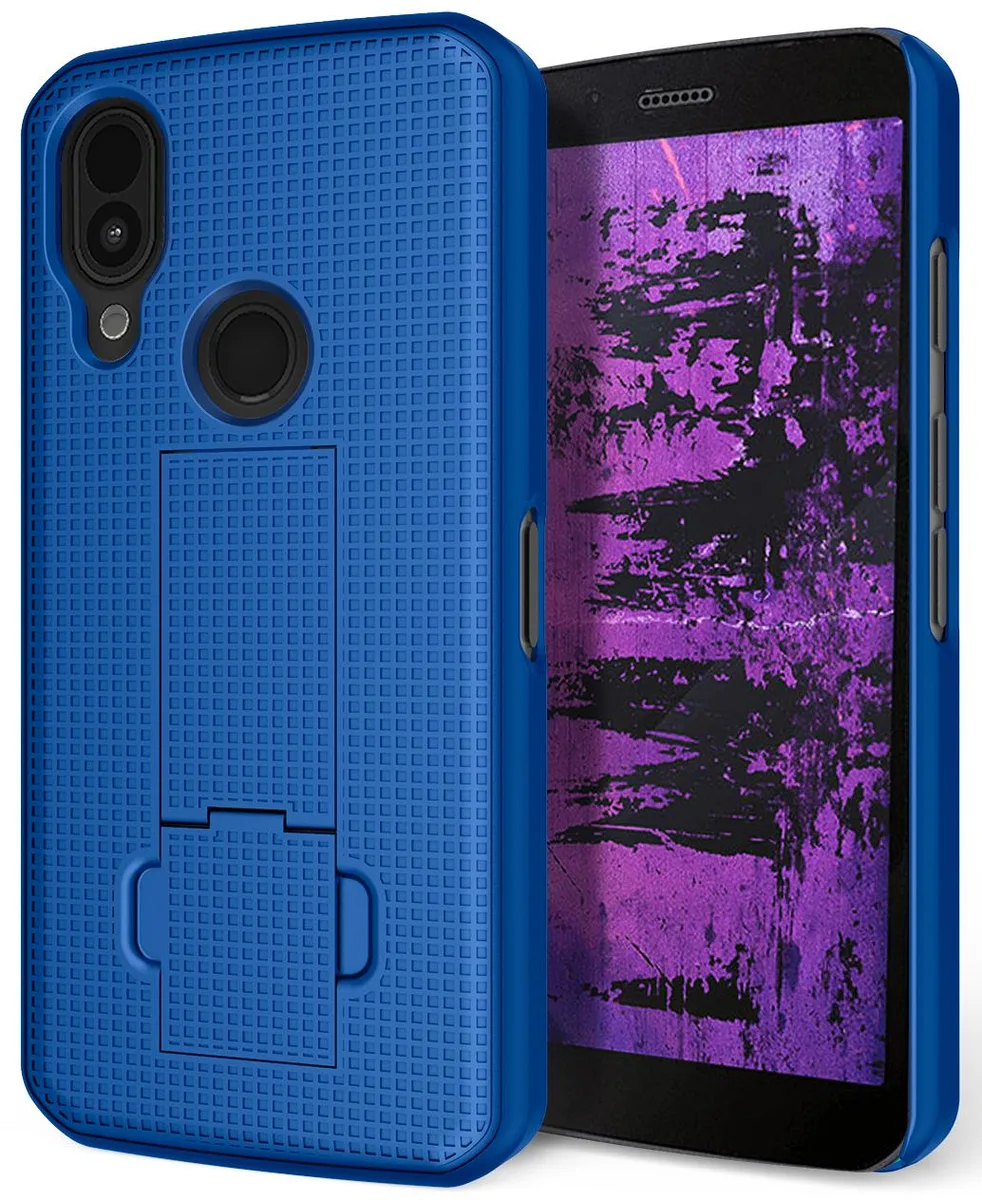 Nakedcellphone Nakedcellphone Ribbed Slim Case with Kickstand Cobalt Blue for CAT S62 PRO 1.5mm — product photo