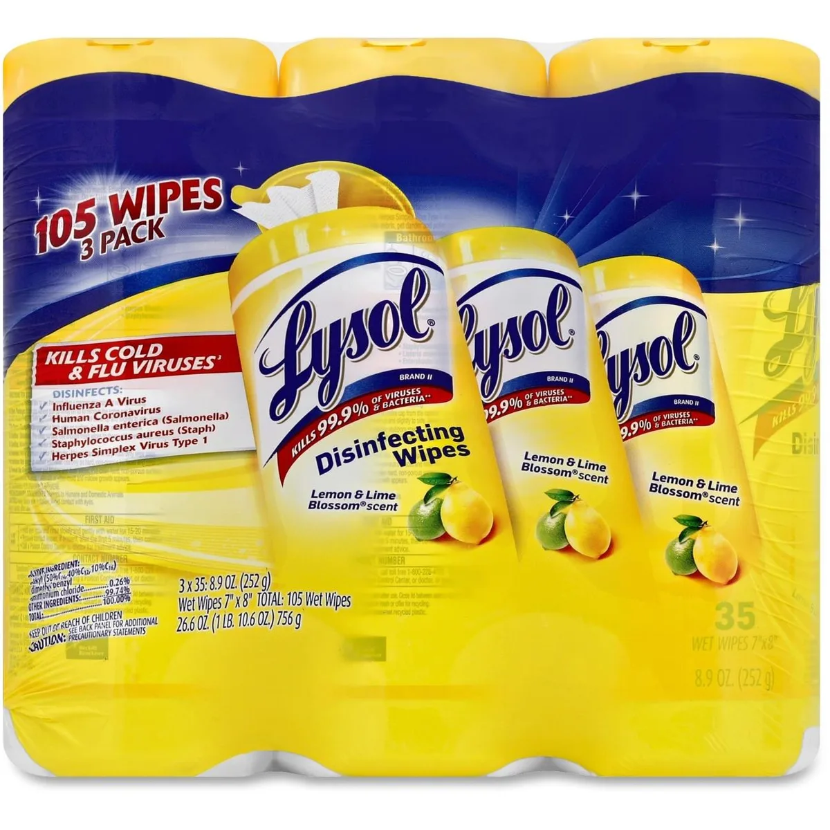 Reckitt Benckiser Reckitt Benckiser 82159CT Lysol Disinfecting Wipes 12 / Carton cleaning — product photo
